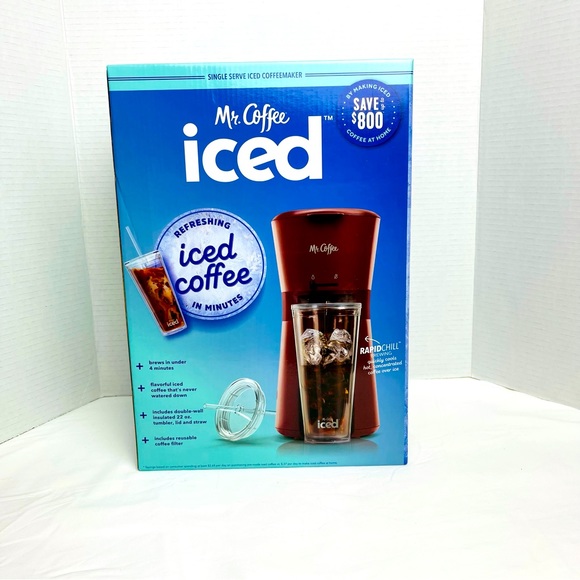 Mr. Coffee Kitchen Mr Coffee Iced Coffee Maker Burgundy W22oz